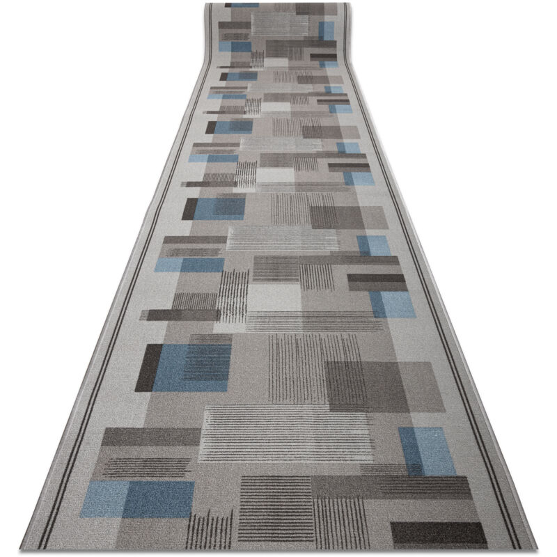 foto del prodotto passatoia gommata listra geometrico, antiscivolo grigio 100cm grey 100x100 cm
