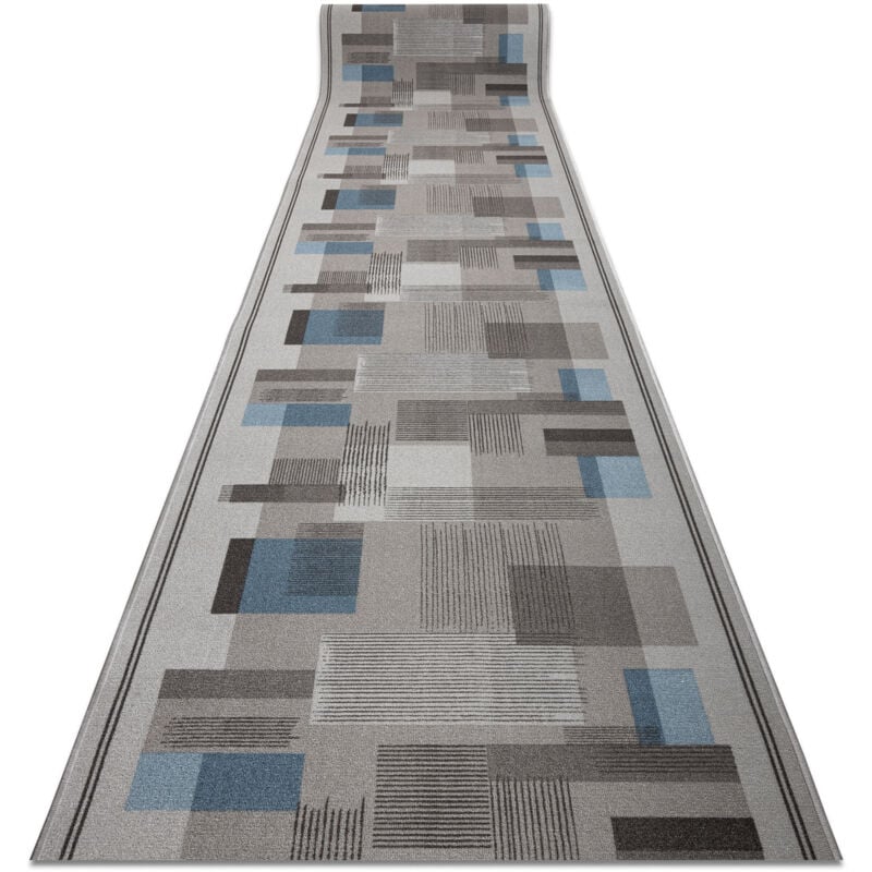 foto del prodotto passatoia gommata listra geometrico, antiscivolo grigio 67cm grey 67x110 cm