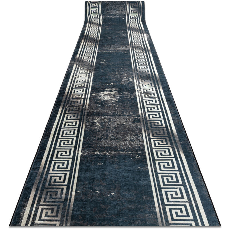 foto del prodotto passatoia gommata lotus grecco 23593 grafite grigio lavabile 100cm grey 100x270 cm