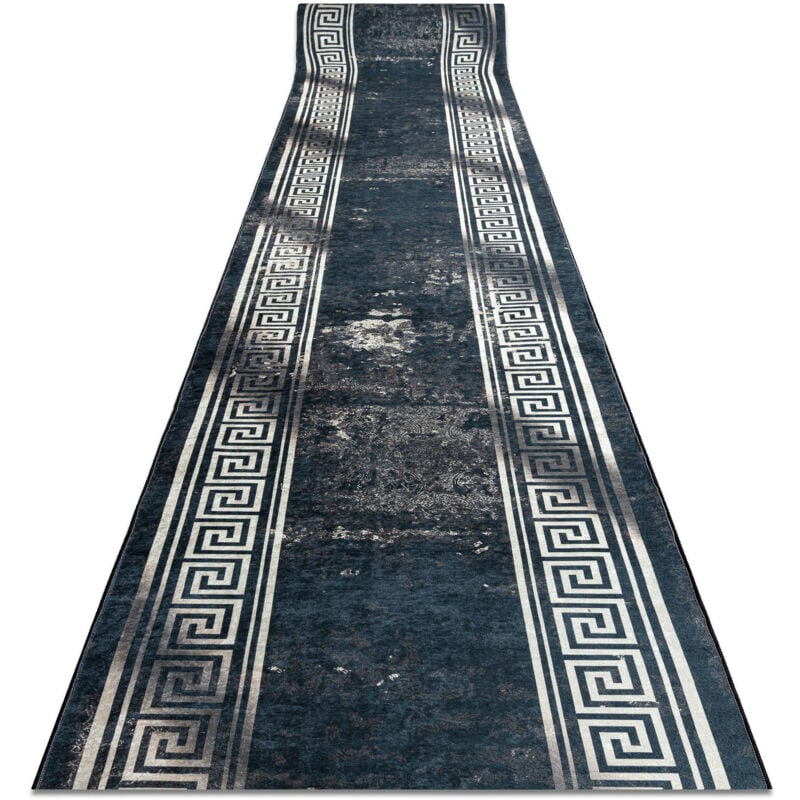 foto del prodotto passatoia gommata lotus grecco 23593 grafite grigio lavabile 80cm grey 80x350 cm