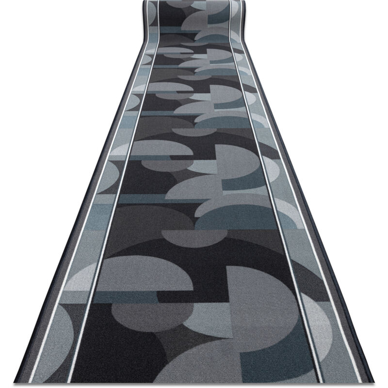 foto del prodotto passatoia gommata malis geometrico, antiscivolo grigio 80cm grey 80x120 cm