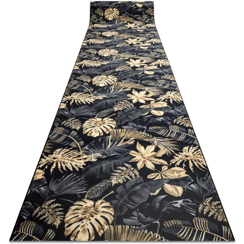 foto del prodotto passatoia gommata monstera foglie la gomma oro 80 cm yellow 80x200 cm