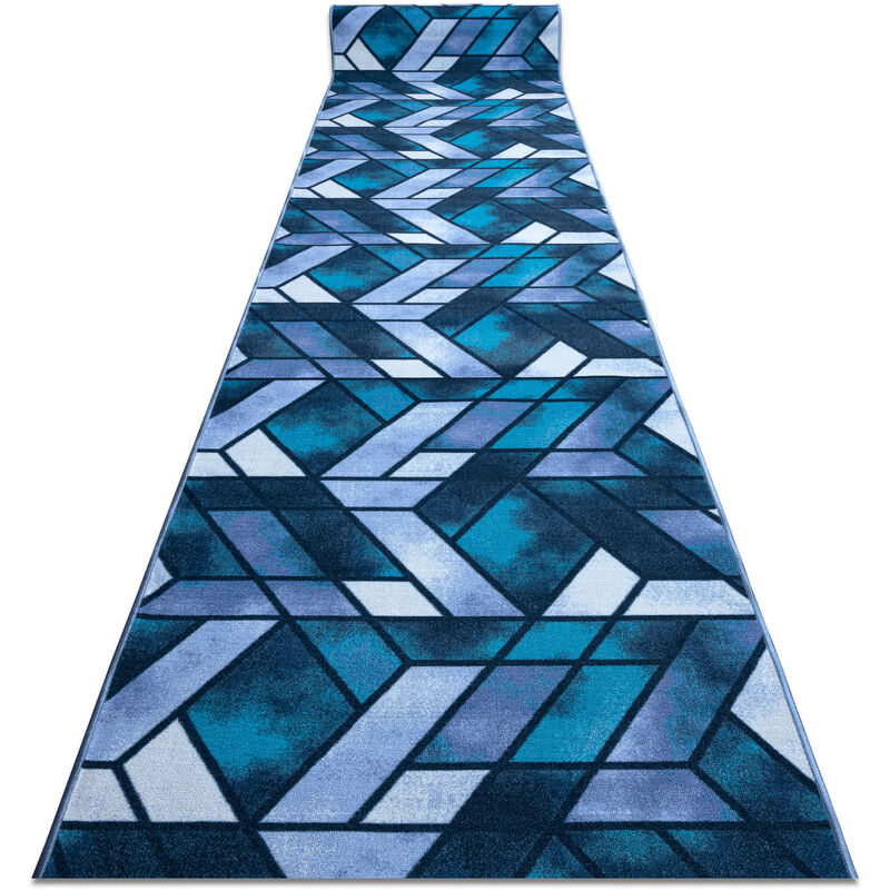 foto del prodotto passatoia gommata romby diamanti blu navy 110cm blue 110x120 cm