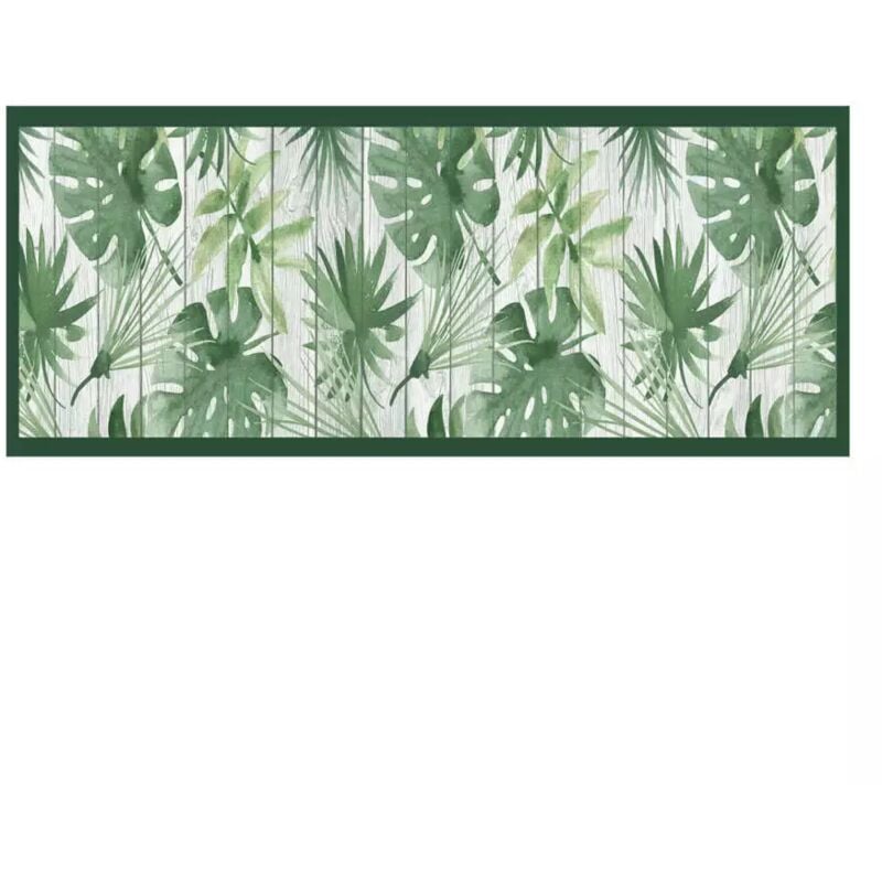 foto del prodotto passatoia in vinile ""runner"" fantasia ""green tropical"", 120x50 cm