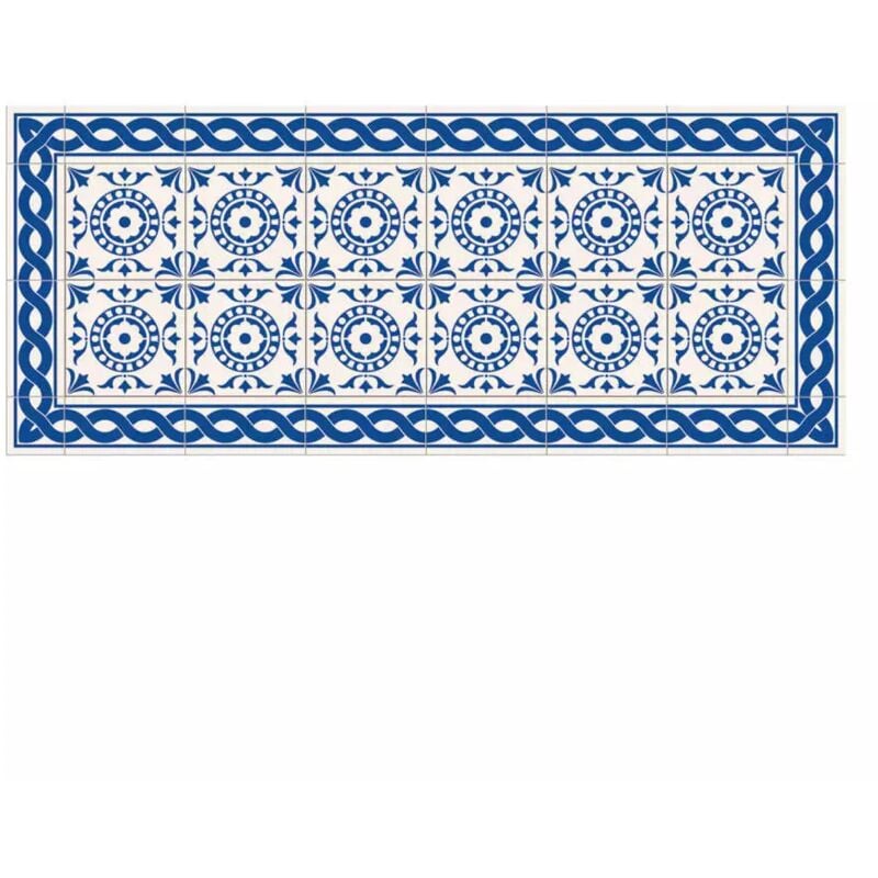 foto del prodotto passatoia in vinile runner fantasia tile carpet, 120x50 cm
