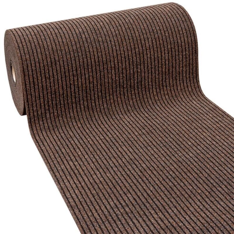 foto del prodotto passatoia ingresso esterno interno su misura al metro h100 cm tappeto asciugapassi moquette marrone