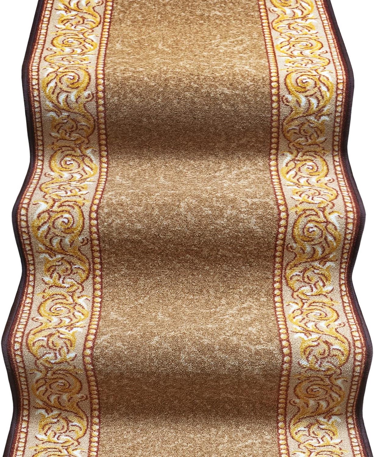 foto del prodotto passatoia scala bordata 67x750 cm ingresso corridoio tappeto cucina gradini stile barocco marrone