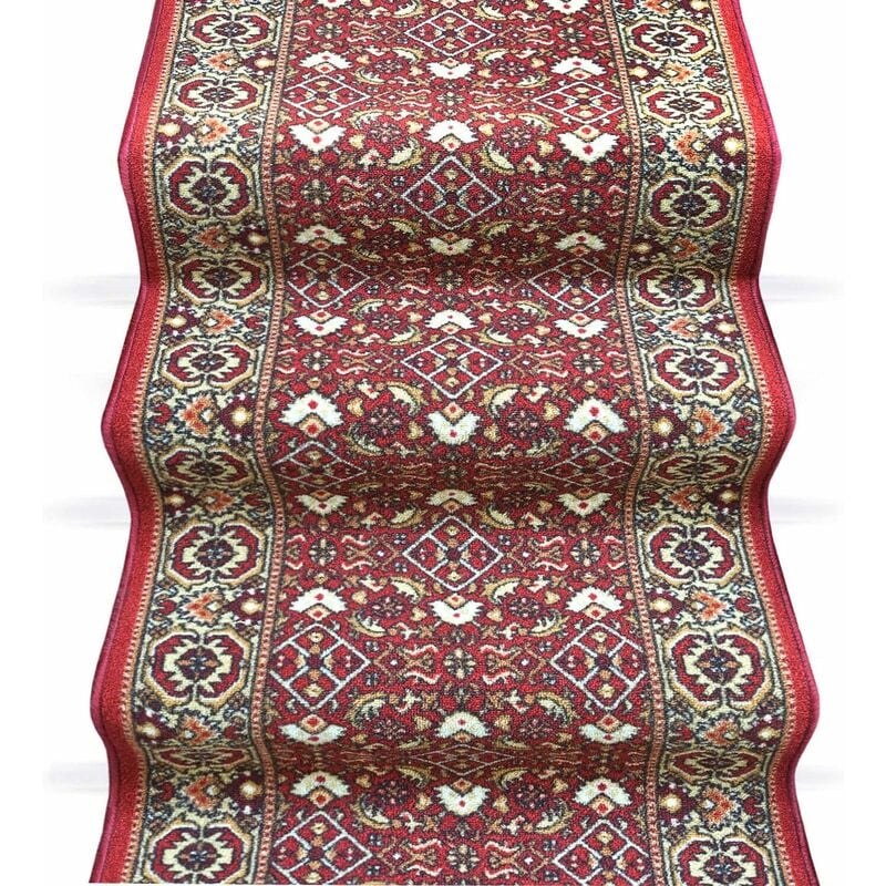 foto del prodotto passatoia scala bordata ingresso corridoio tappeto cucina gradini 100 made in italy bordeaux 67x280 cm