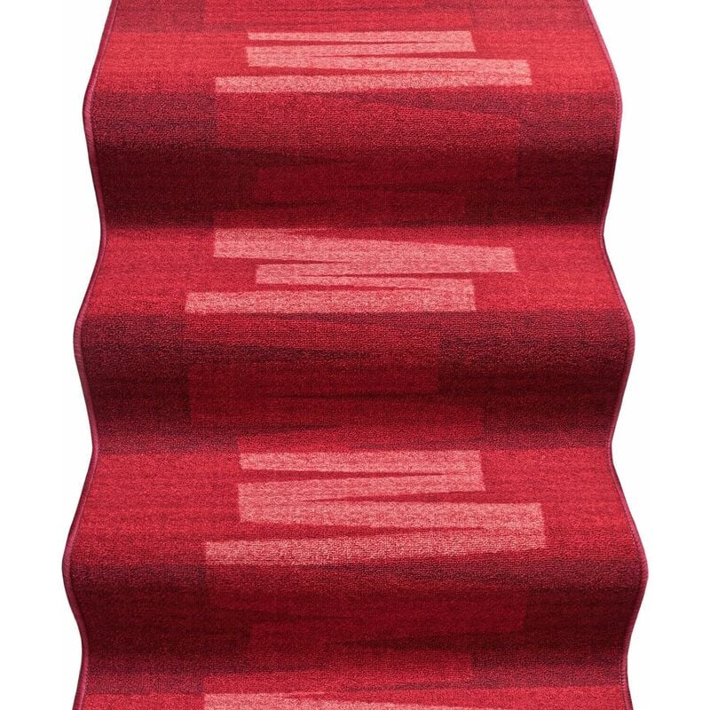 foto del prodotto passatoia scala bordata ingresso corridoio tappeto cucina gradini 100 made in italy zig zag bordeaux 67x40 cm