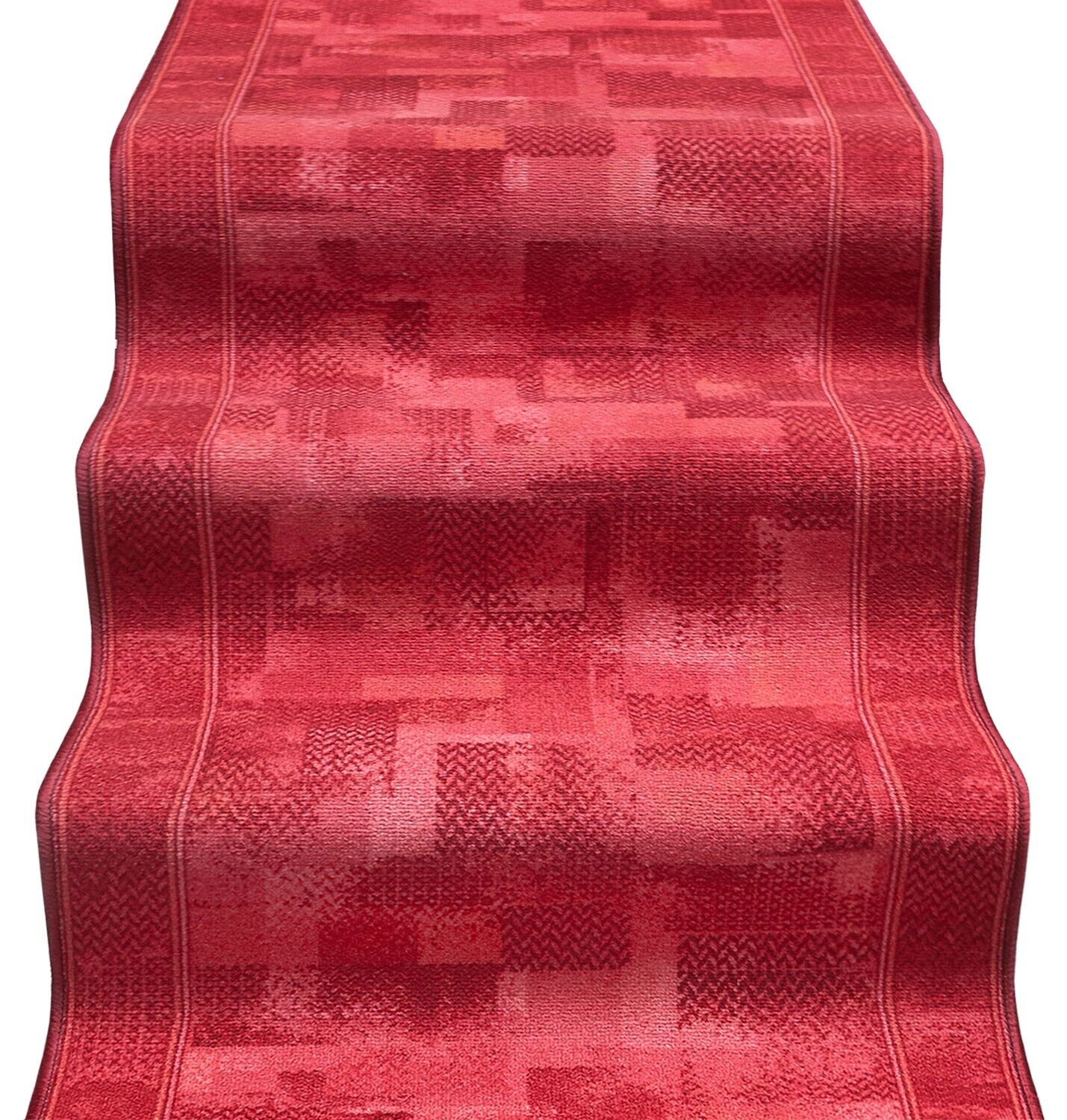 foto del prodotto passatoia scala scalinata ingresso 67x280 cm bordata tappeto corridoio gradini antiscivolo bordeaux