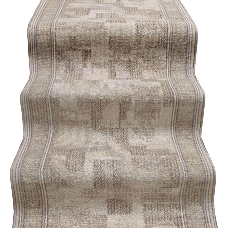 foto del prodotto passatoia scala scalinata ingresso bordata tappeto corridoio gradini antiscivolo beige 67x120 cm