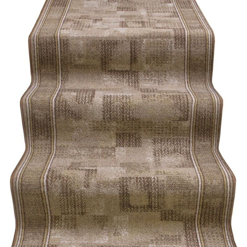 foto del prodotto passatoia scala scalinata ingresso bordata tappeto corridoio gradini antiscivolo marrone 67x180 cm