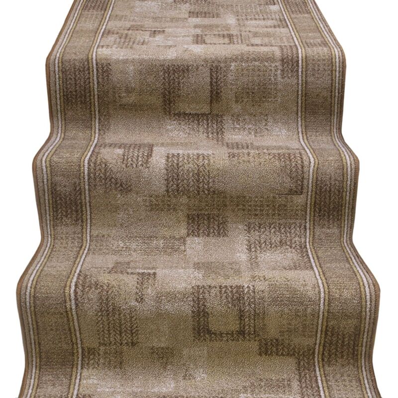 foto del prodotto passatoia scala scalinata ingresso bordata tappeto corridoio gradini antiscivolo marrone 67x40 cm