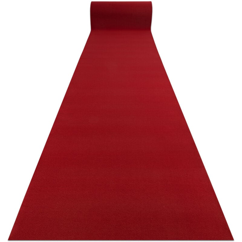 foto del prodotto passatoia spessa gommata rumba 1974 nozze colore unico chiaretto, rosso 100cm red 100x910 cm