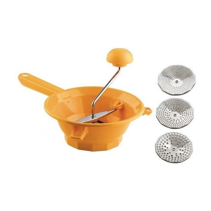 foto del prodotto passaverdura in plastica arancione tilly