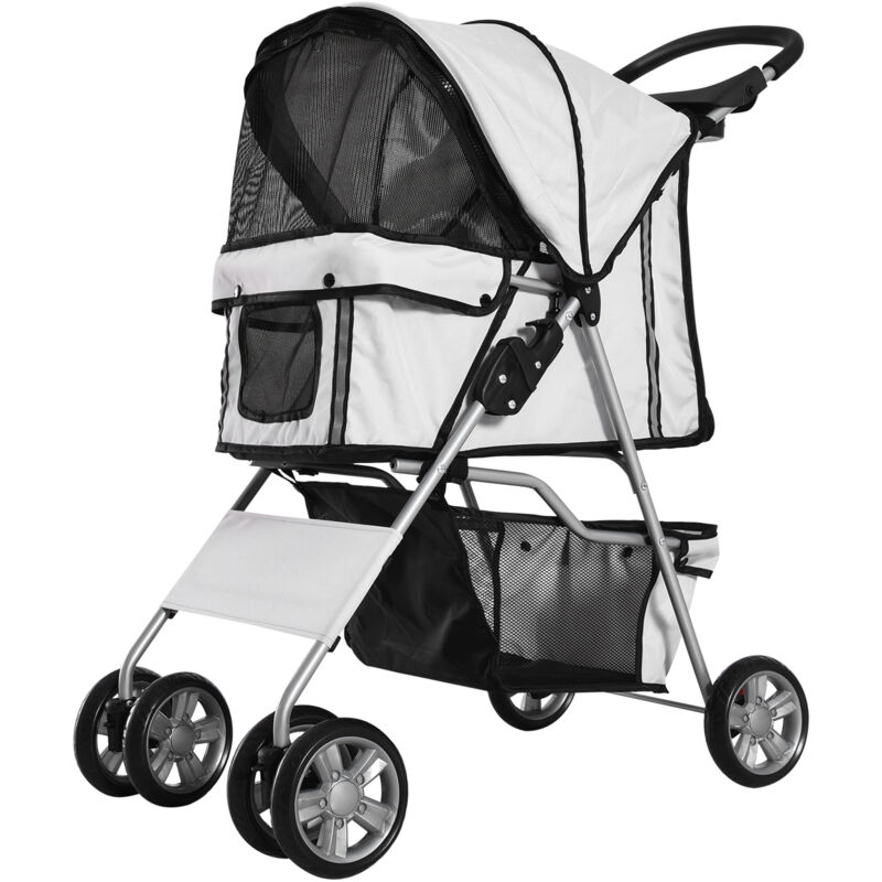 foto del prodotto passeggino per cani, carrello pieghevole per animali domestici pawhut