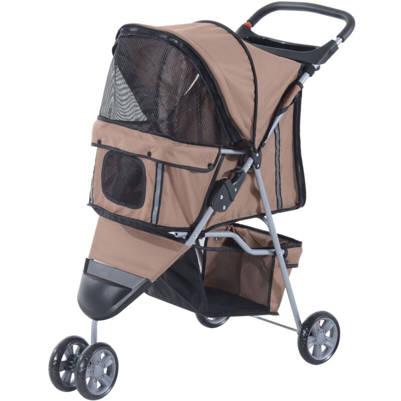 foto del prodotto passeggino per cani pieghevole carrello per animali domestici pawhut
