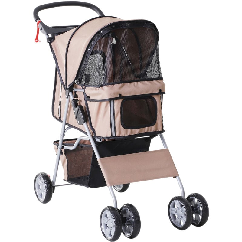 foto del prodotto passeggino per cani pieghevole carrello per animali domestici pawhut