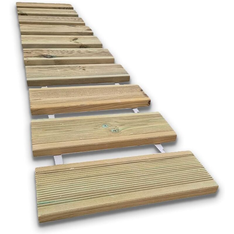 foto del prodotto passerella in legno per giardino antiscivolo, 200x40x2,7 cm