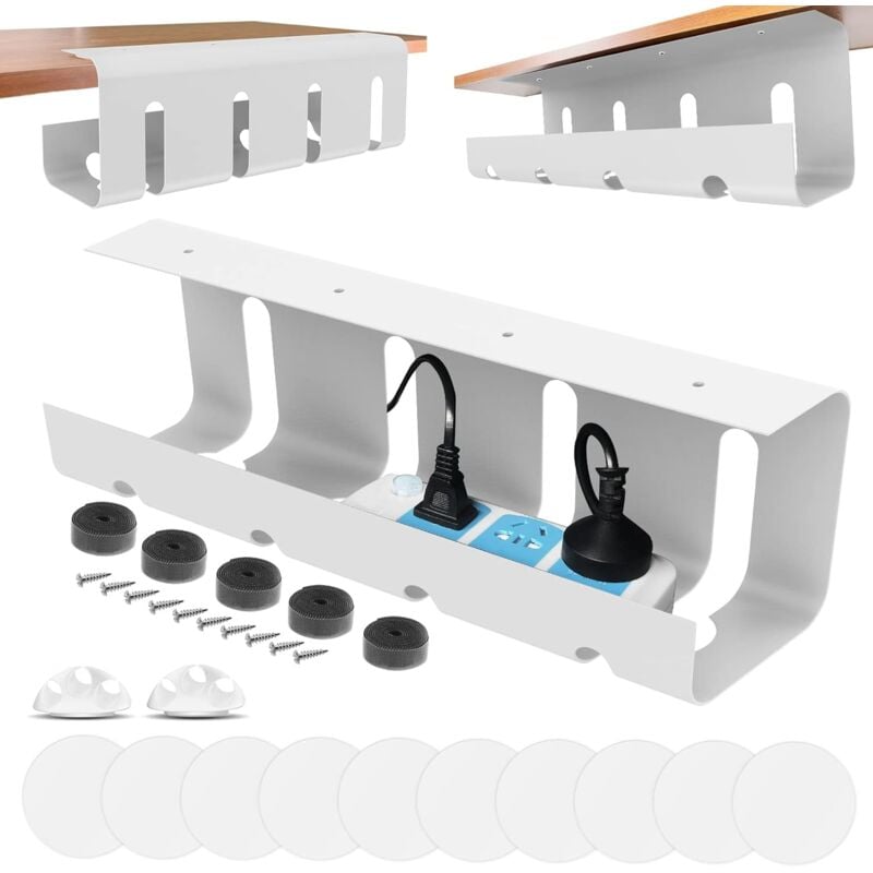 foto del prodotto passerella per cavi in due pezzi, vassoio per gestione cavi da tavolo, tavolo di supporto per cavi in acciaio, gestione cavi, passerella per cavi,