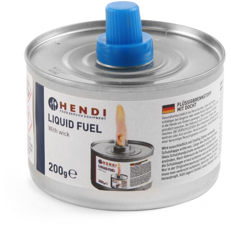 foto del prodotto pasta combustibile per scaldavivande, bomboletta con stoppino, 200ml, set da 24 pz. hendi 193686
