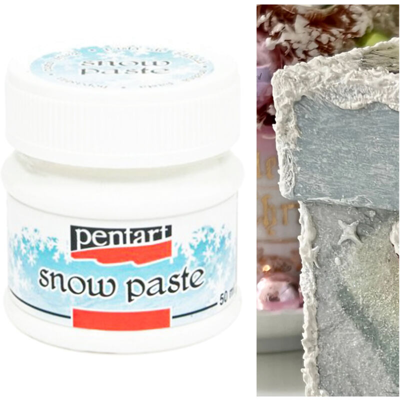 foto del prodotto pasta di neve strutturale spessa pentart imitazione neve decoupage 50ml