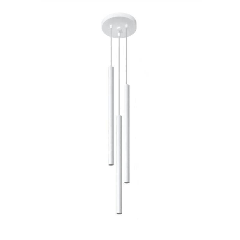 foto del prodotto pastelo pendente a goccia a grappolo con 3 luci bianco, g9 sollux