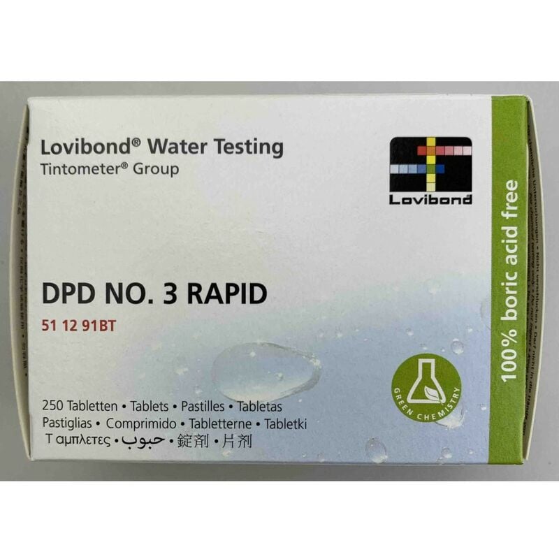 foto del prodotto pastiglie dpd 3 per test kit manuale conf.250pz.