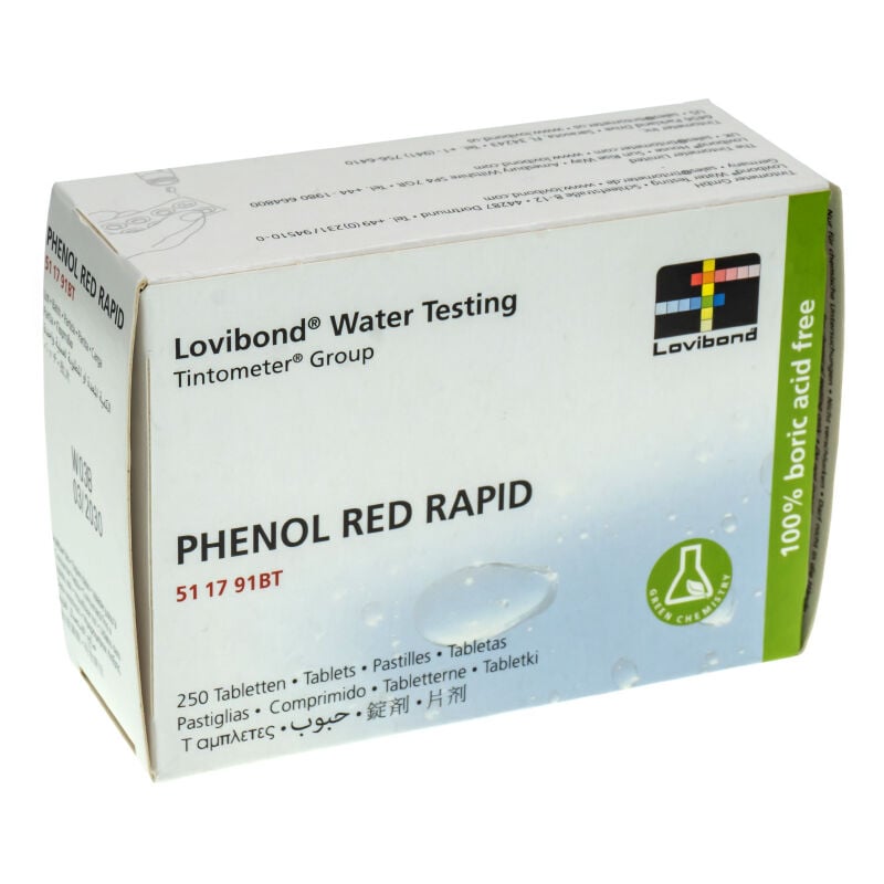 foto del prodotto pastiglie phenol red per test kit manuale conf.250pz.
