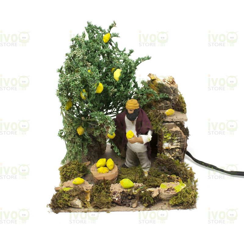 foto del prodotto pastore per presepe in movimento 17 x 17 cm il raccoglitore di limoni 79013
