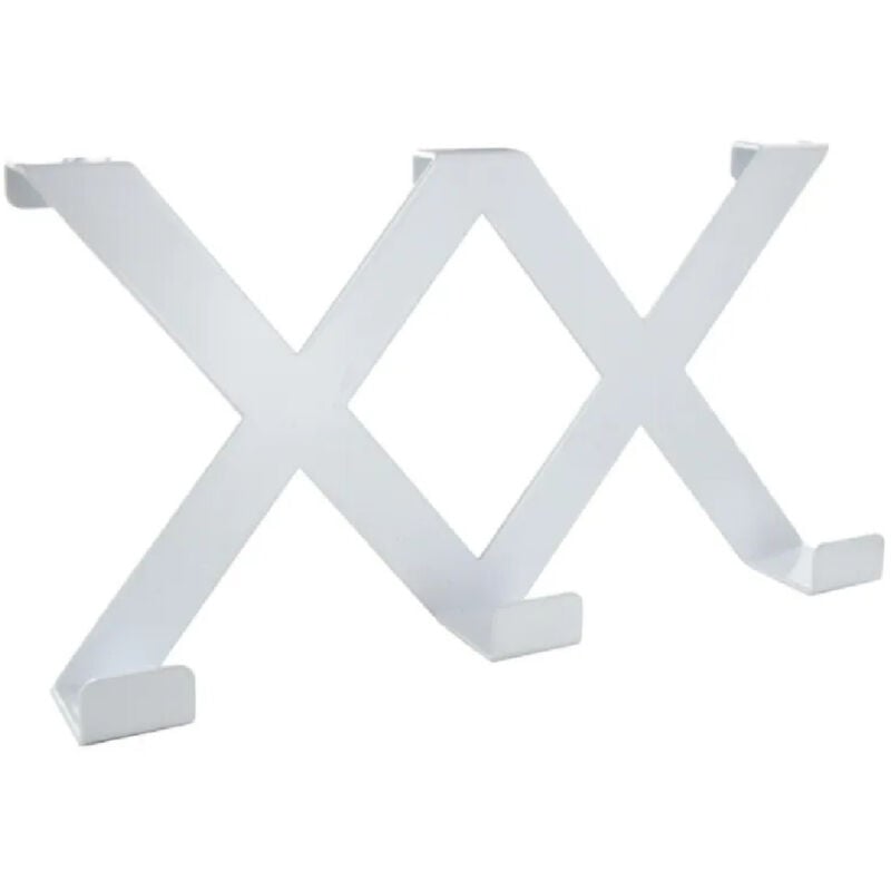 foto del prodotto pat re basique fixer 1 t te, 1 crochet en acier blanc, l. 40 x h. 40 x p. 50 mm