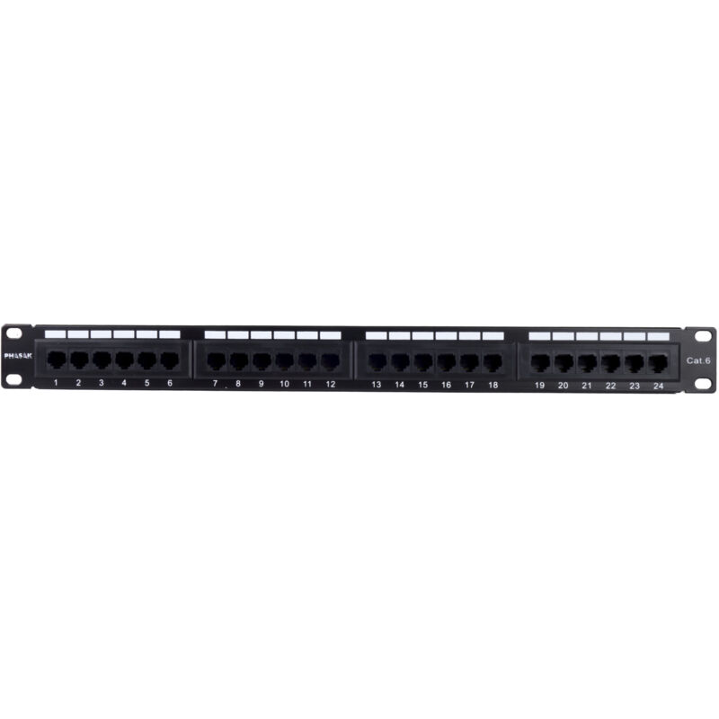 foto del prodotto patch panel 19 24p cat.6 utp rj45 dual 1u pu 2420 phasak