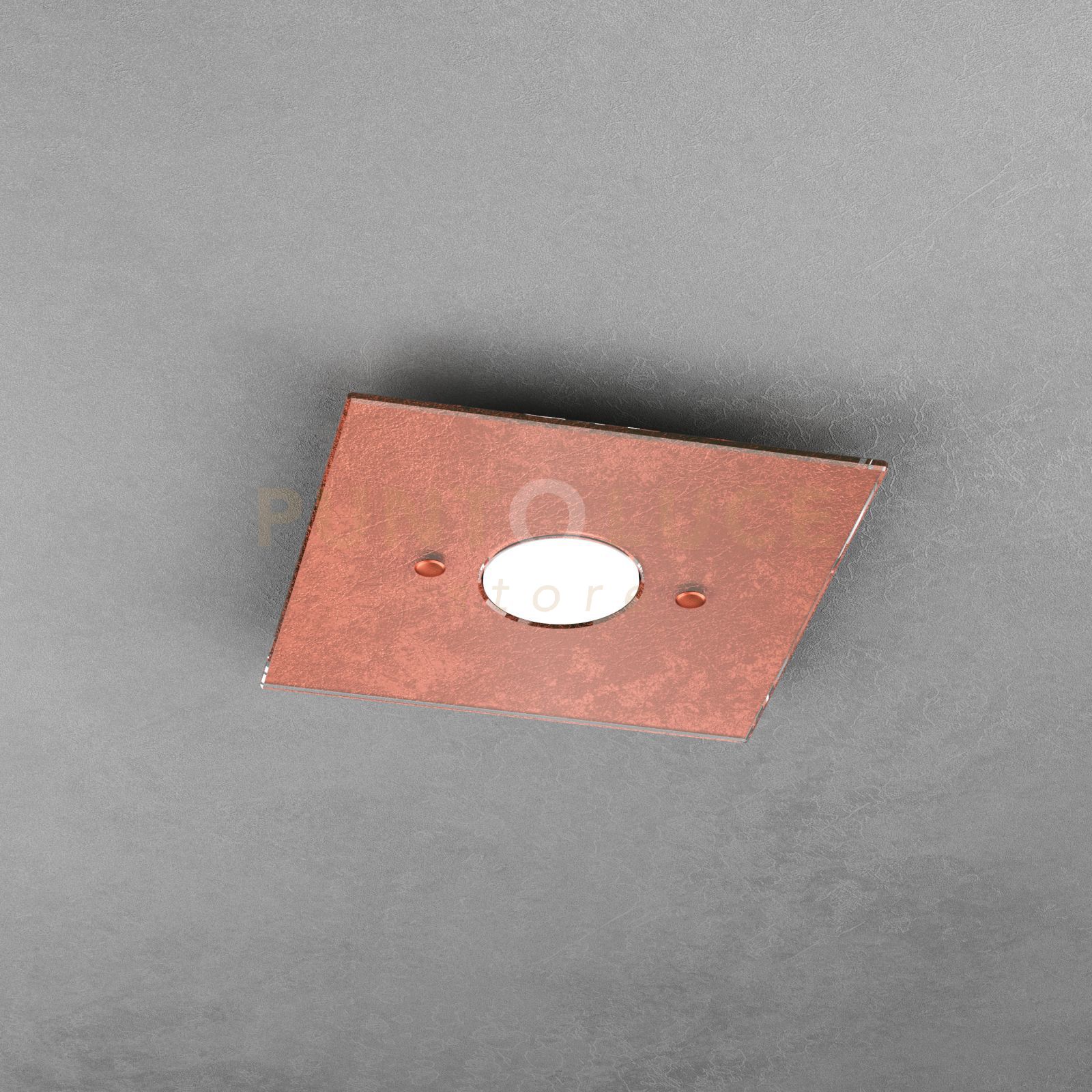 foto del prodotto path plafoniera 1 luce foglia rame 1141 pl1 fr