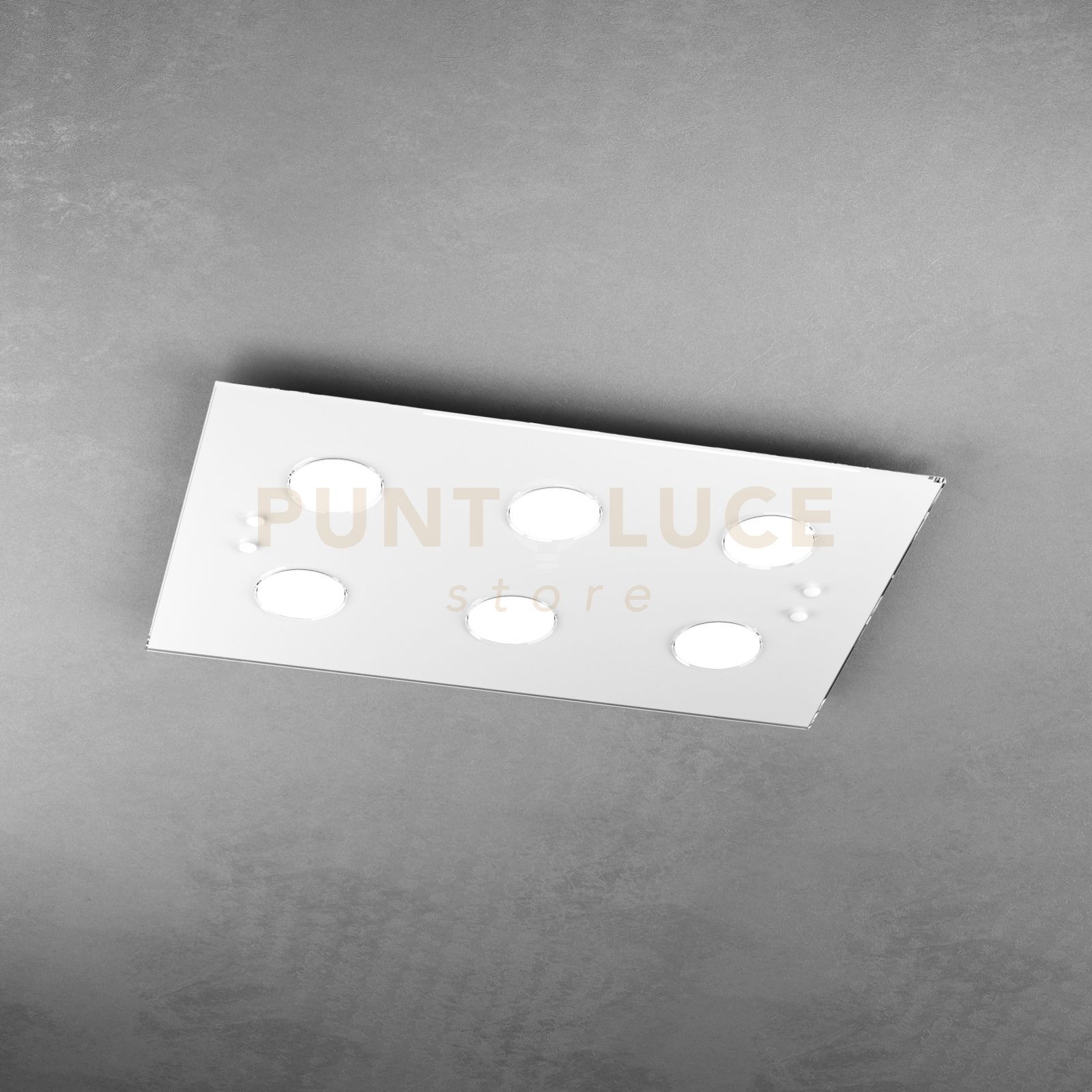 foto del prodotto path plafoniera 6 luci bianco 1141 pl6 r bi