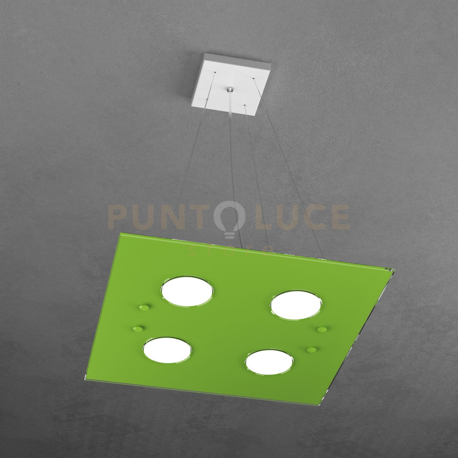 foto del prodotto path sospensione 4 luci quadra verde 1141 s4 ve