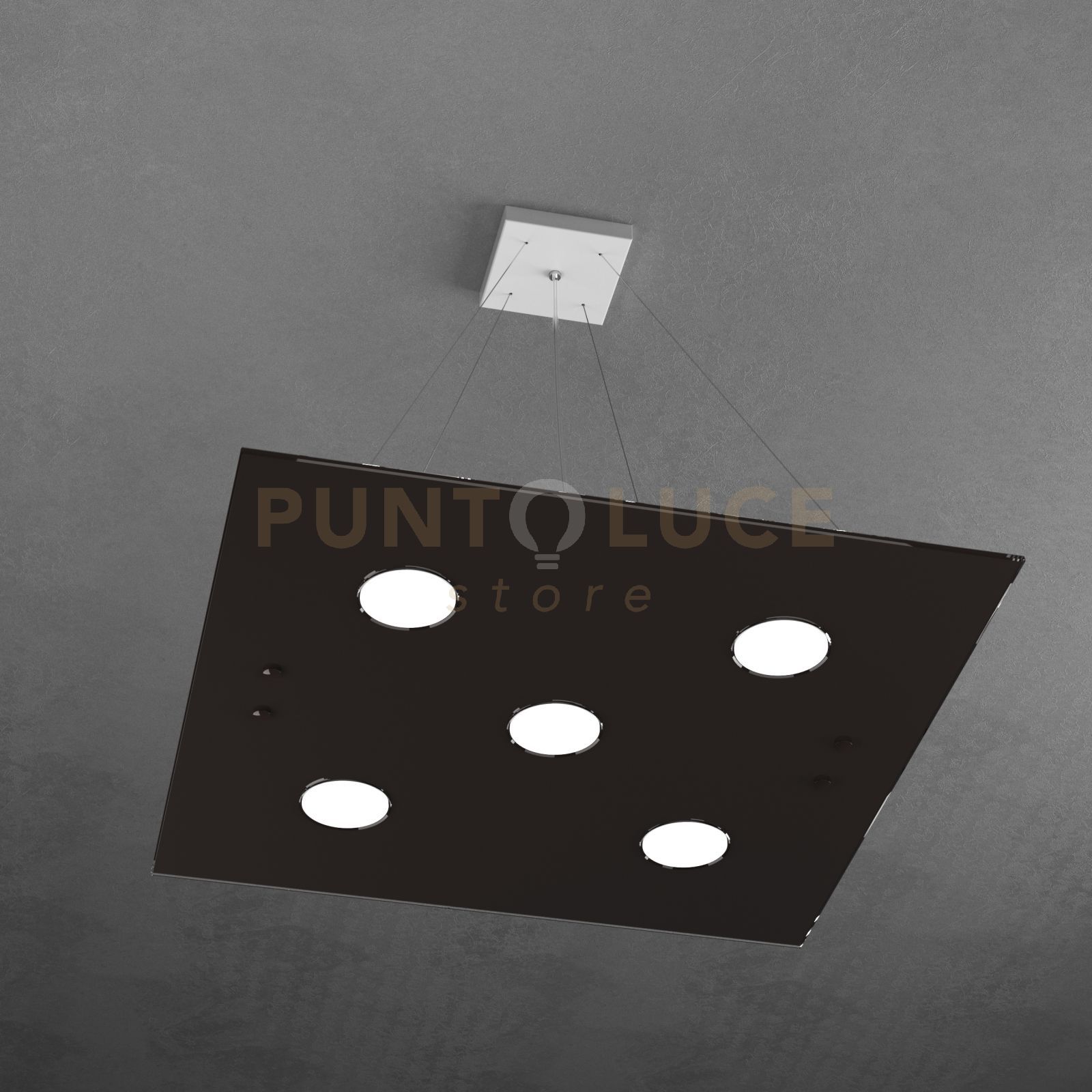 foto del prodotto path sospensione 5 luci marrone 1141 s5 ma