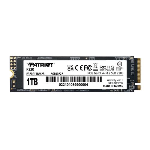 foto del prodotto patriot ssd p320 1tb m.2280 pci-e r/w 3000/2200mb/s