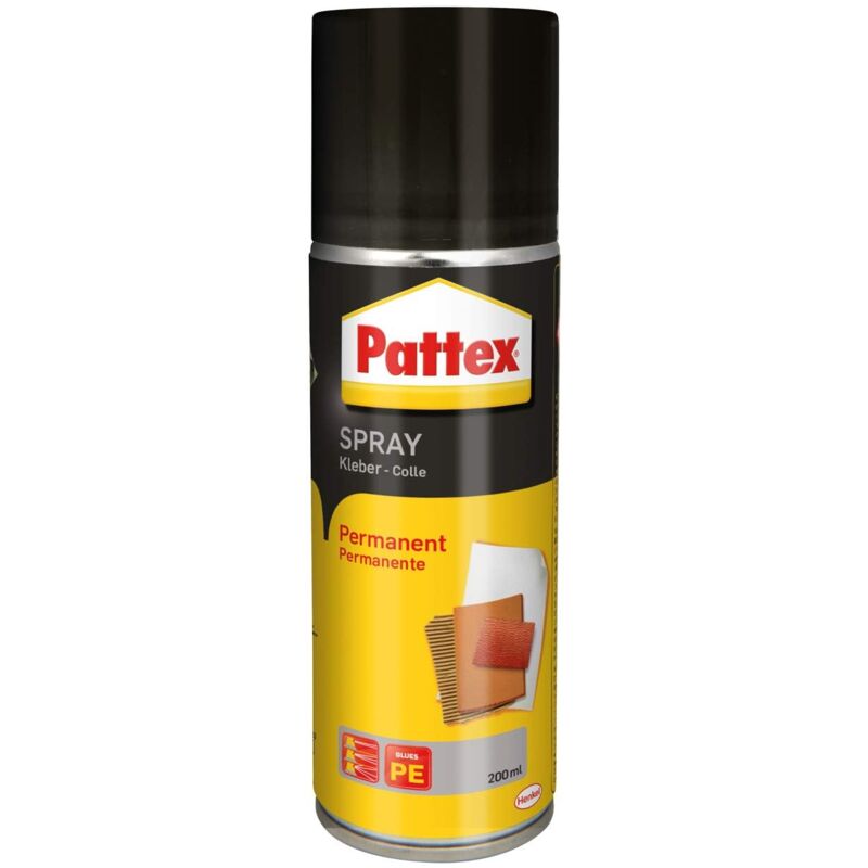 foto del prodotto pattex 9h pxsp8 spray, adesivo trasparente da 200 ml con elevata forza di adesione istantanea per incollaggi permanenti in ambienti interni