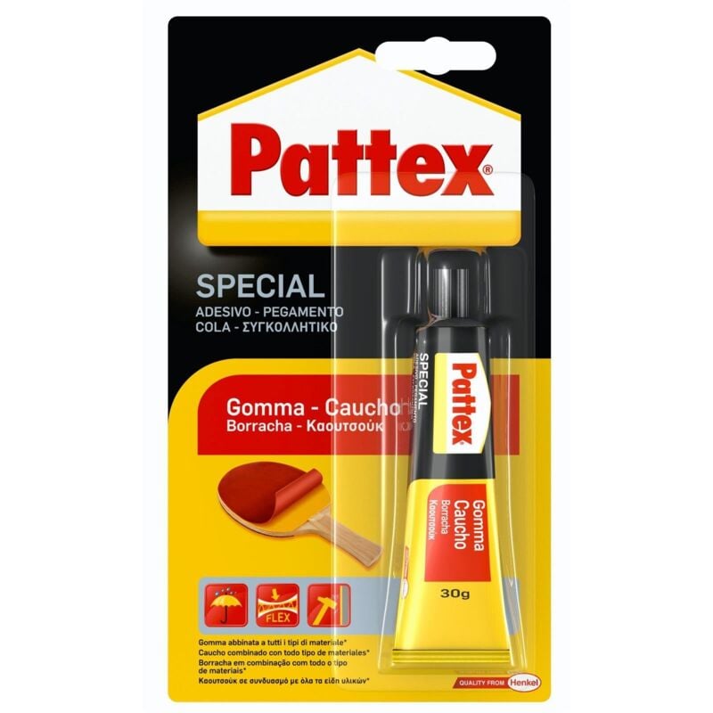 foto del prodotto pattex adesivo colla per gomma da applicare su legno metallo trasparente