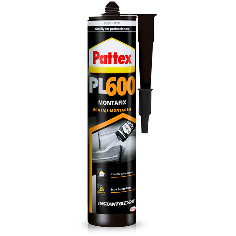 foto del prodotto pattex adesivo per finiture pi600 montafix beige 300 ml pasta