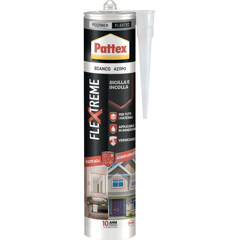 foto del prodotto pattex extreme repair, sigillante elastico, sigilla e incolla per interni ed esterni, sigillante multimateriale ad elevate prestazioni, sigillante