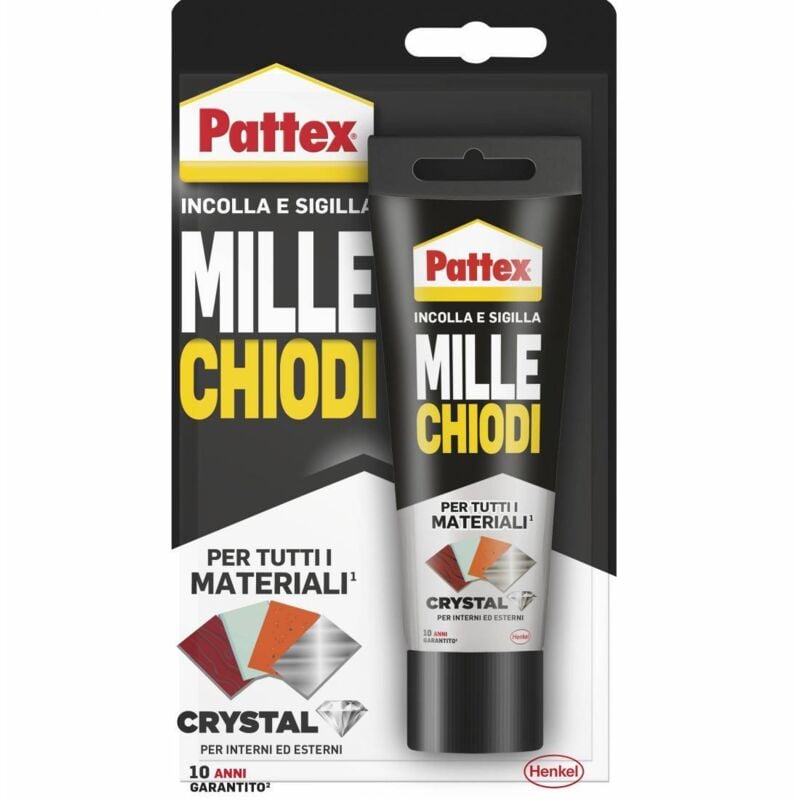foto del prodotto pattex millechiodi crystal tubetto 90 g - 12 pz