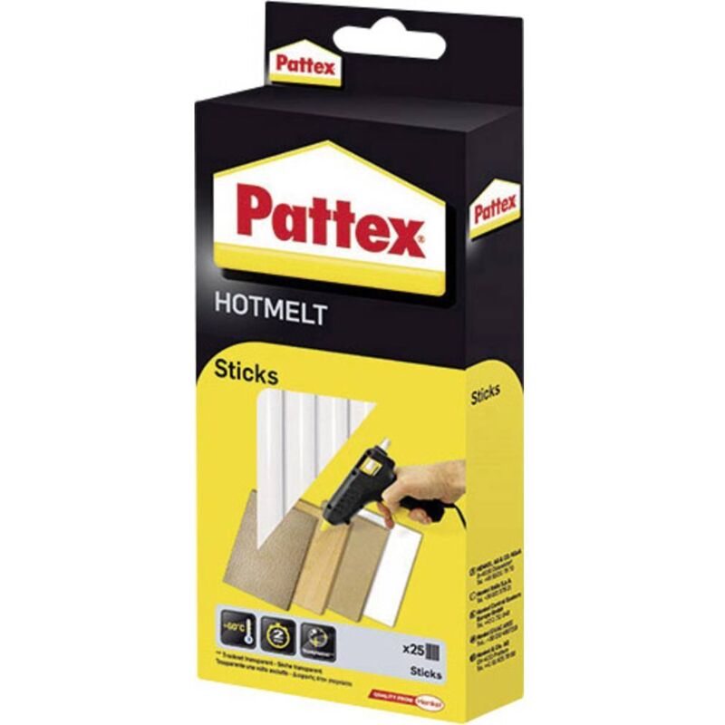 foto del prodotto pattex ptk56 stick colla a caldo 11 mm 200 mm trasparente 500 g 25 pz.