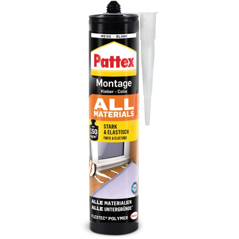 foto del prodotto pattex pxa45, montaggio tutti i materiali cartuccia bianco