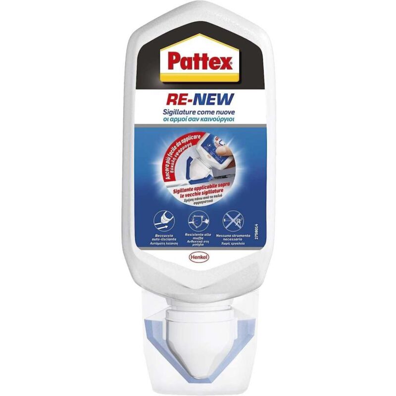foto del prodotto pattex re new sigillante bagno e cucina bianco 80 ml rinnovo fughe e antimuffa