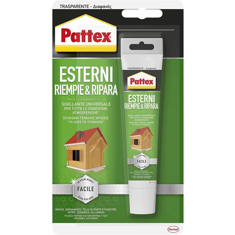 foto del prodotto pattex sigillante acrilico per esterni, riempie e ripara, sigillante universale, per interni e esterni, sigillante impermeabile, verniciabile e