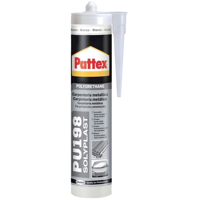 foto del prodotto pattex sigillante poliuretanico pu 198, sigillante per lattoneria, carpenteria metallica, costruzioni metalliche, impianti di condizionamento, auto
