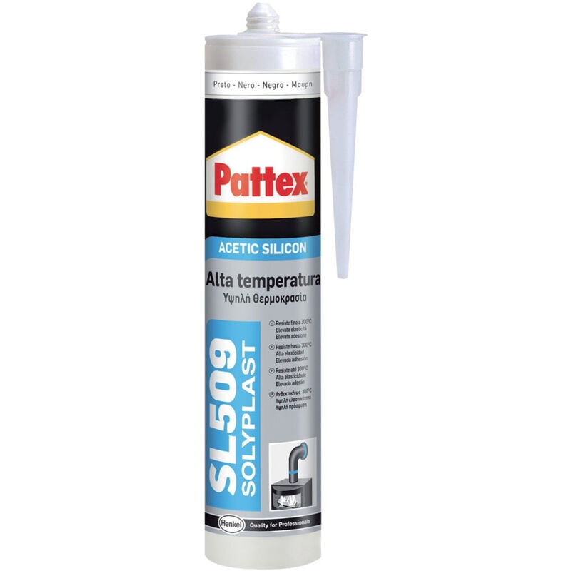 foto del prodotto pattex silicone acetico sl509 resistente alle alte temperature rosso 70 ml tubetto