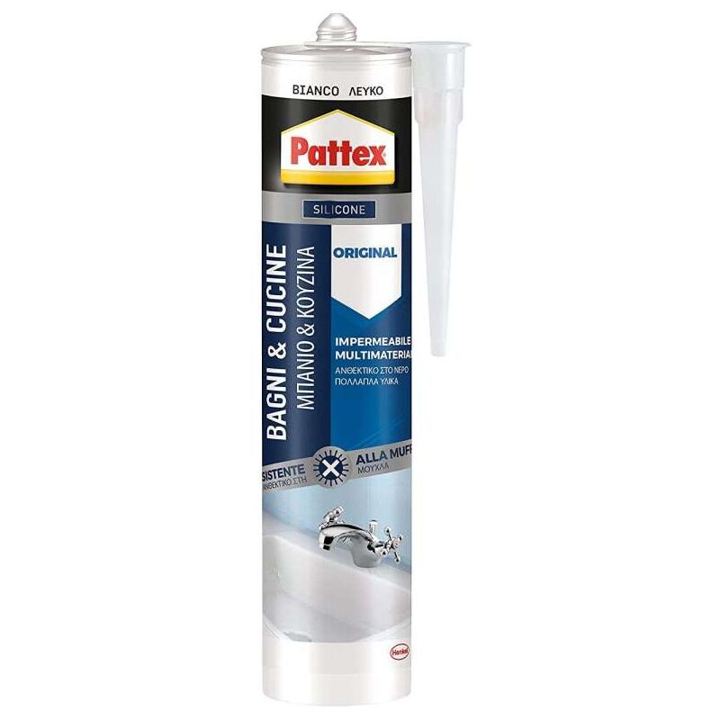 foto del prodotto pattex silicone cucine sanitari bianco 290 ml resistente muffa e umidit 