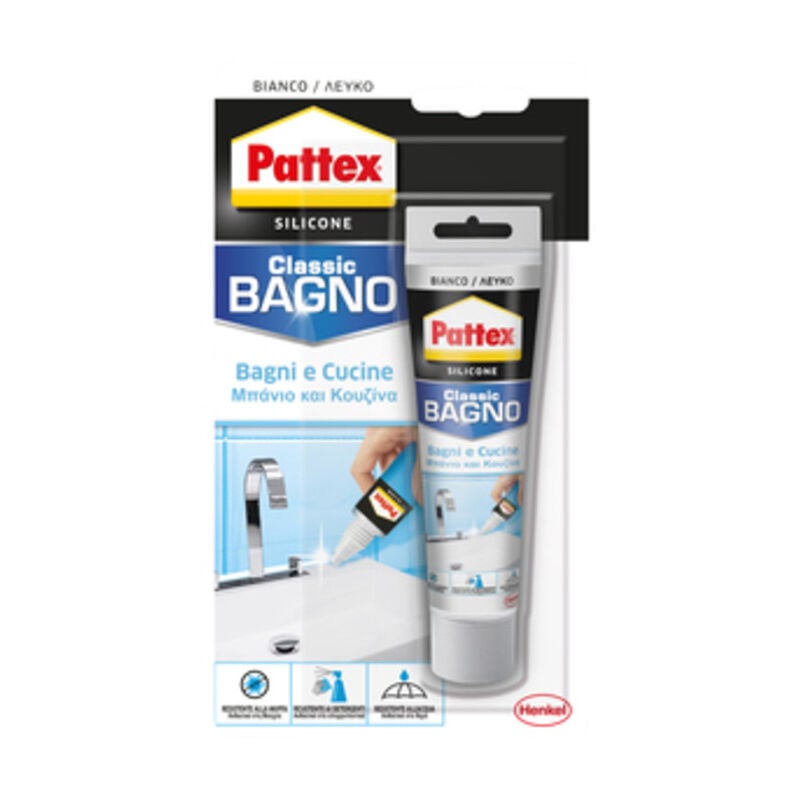 foto del prodotto pattex silicone sanitari bagnicucine ml.50. prezzo per 1 pezzo.